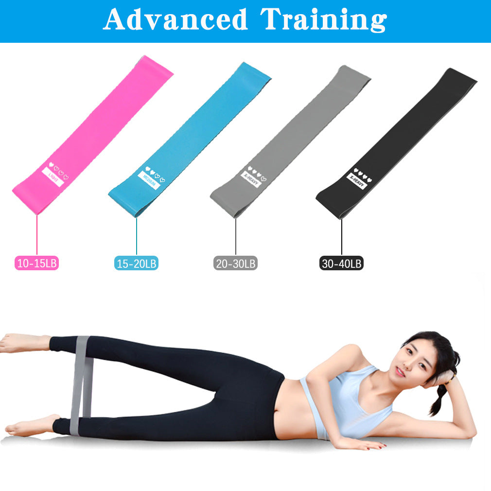Yoga Fitness Tension Belt Anti-Skid New Latex Elastic Belt Squatting Hip Lifting Resistance Belt Elastic Belt Suit