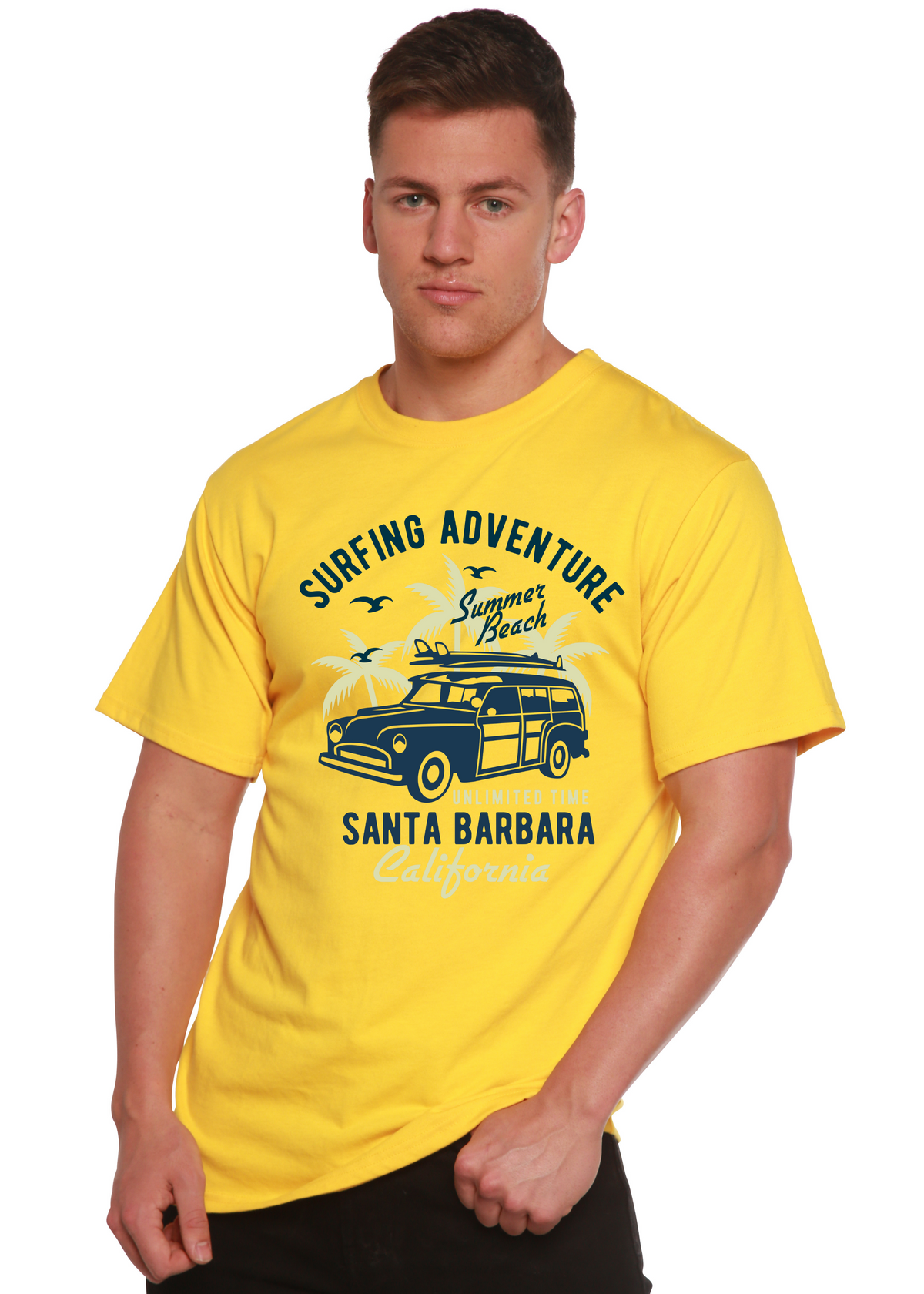 Surfing Adventure Spun Bamboo® Men's Bamboo Viscose/Organic Cotton Short Sleeve Graphic T-Shirt