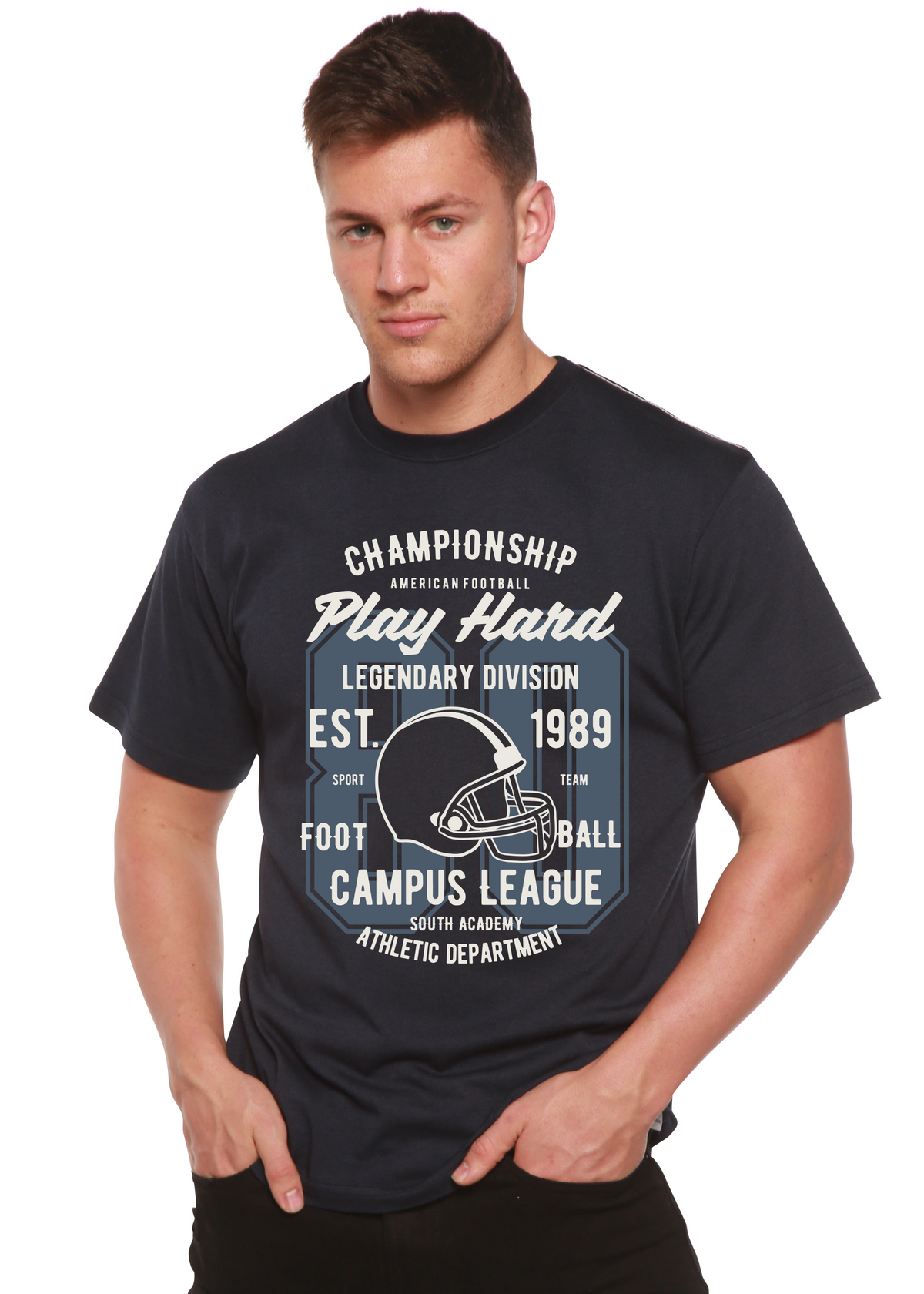 Play Hard Spun Bamboo® Men's Bamboo Viscose/Organic Cotton Short Sleeve Graphic T-Shirt