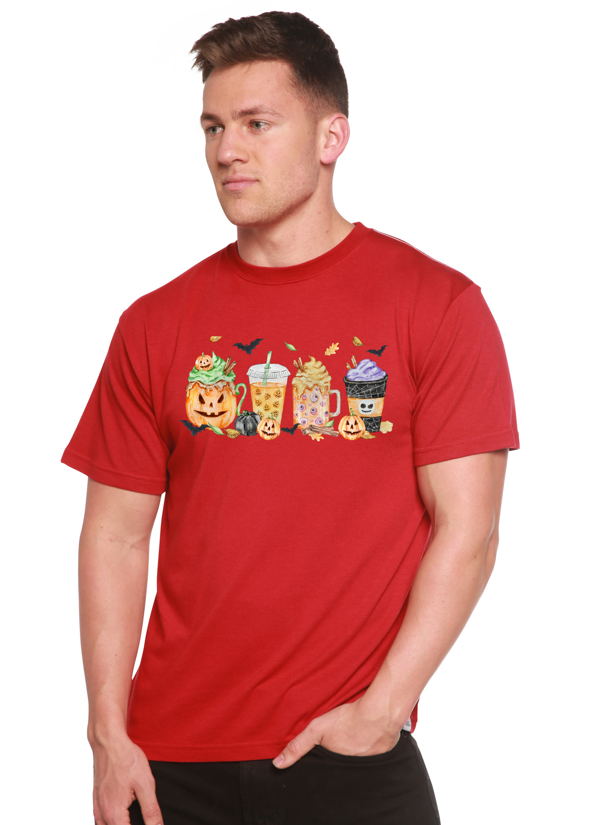 Happy Halloween Men's Bamboo Viscose/Organic Cotton Short Sleeve Graphic T-Shirt