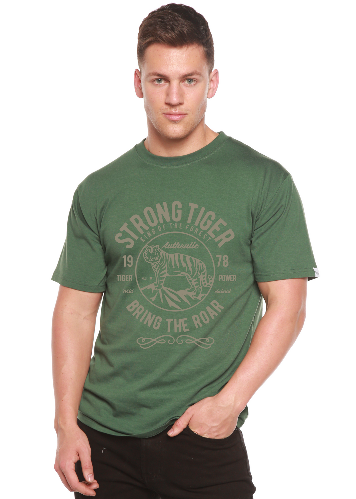Strong Tiger Spun Bamboo® Men's Bamboo Viscose/Organic Cotton Short Sleeve Graphic T-Shirt