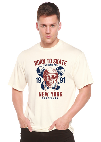 Born To Skate 1991 New York Men's Bamboo Viscose/Organic Cotton Short Sleeve Graphic T-Shirt