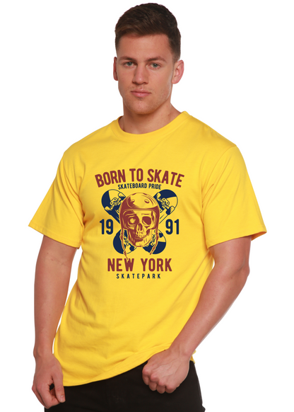 Born To Skate 1991 New York Men's Bamboo Viscose/Organic Cotton Short Sleeve Graphic T-Shirt
