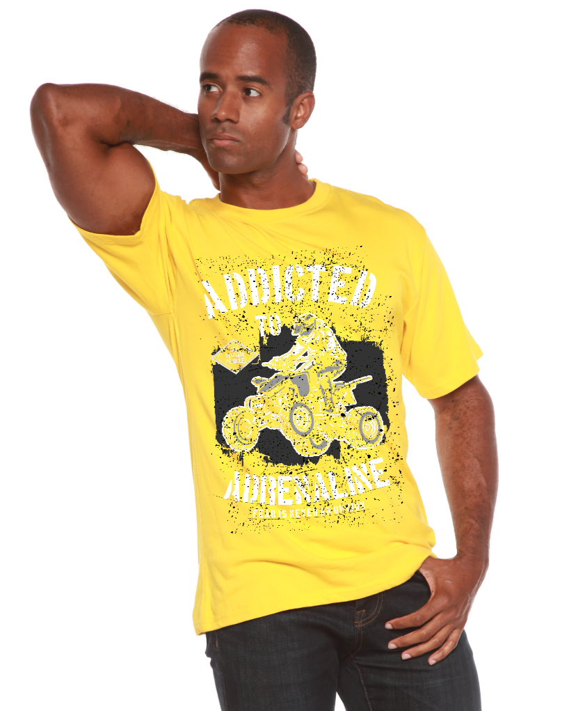 Addicted To Adrenaline Men's Bamboo Viscose/Organic Cotton Short Sleeve Graphic T-Shirt