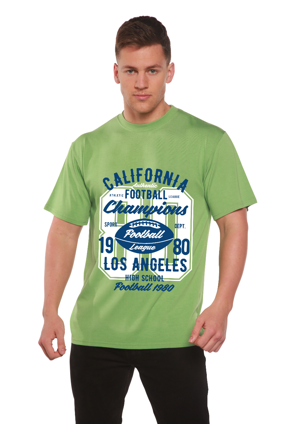 California Football Men's Bamboo Viscose/Organic Cotton Short Sleeve Graphic T-Shirt