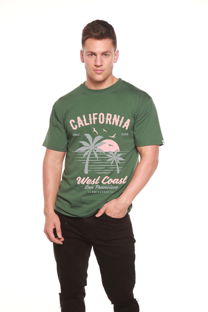 California West Coast Men's Bamboo Viscose/Organic Cotton Short Sleeve Graphic T-Shirt