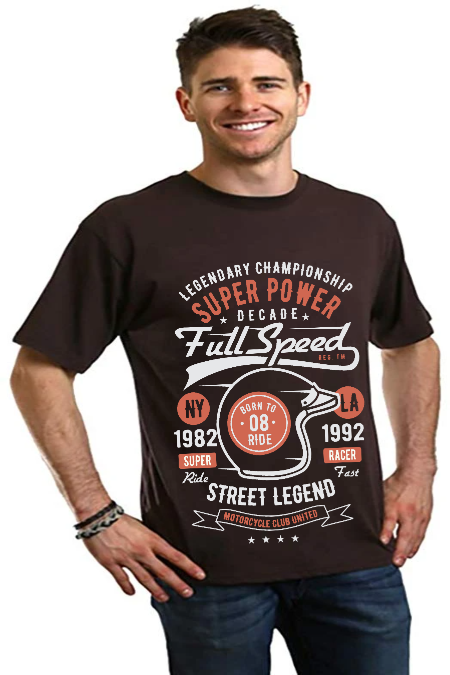 Full Speed Super Men's Bamboo Viscose/Organic Cotton Short Sleeve Graphic T-Shirt