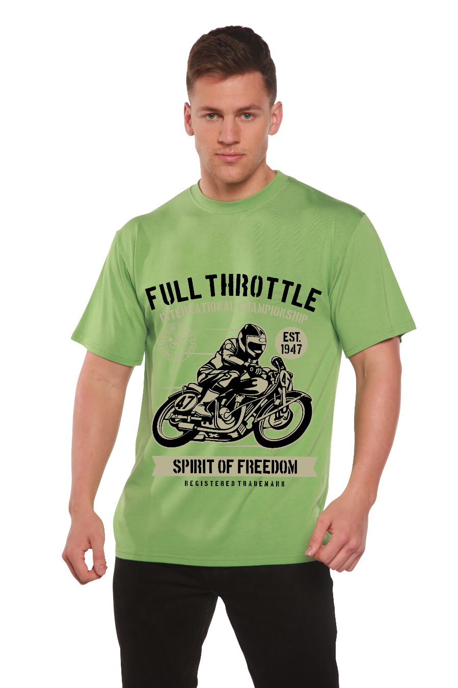 Fuul Throttle Men's Bamboo Viscose/Organic Cotton Short Sleeve Graphic T-Shirt