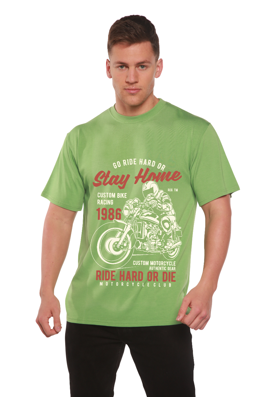 Go Ride Hard Men's Bamboo Viscose/Organic Cotton Short Sleeve Graphic T-Shirt