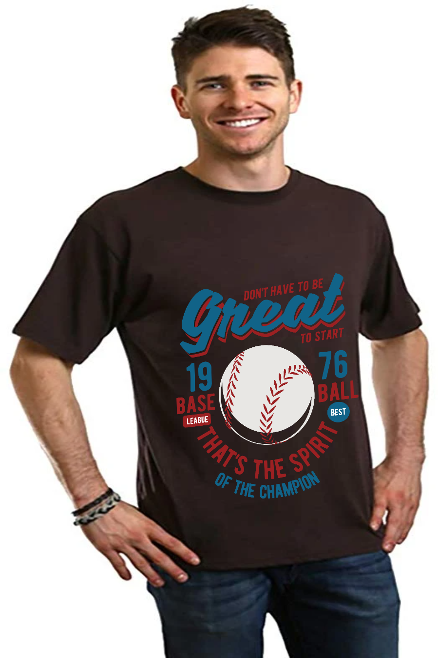 Great Baseball Men's Bamboo Viscose/Organic Cotton Short Sleeve Graphic T-Shirt