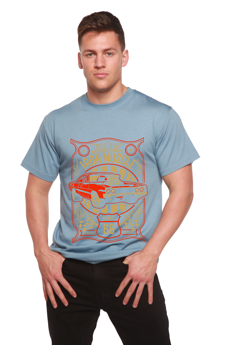 Iron Muscle Men's Bamboo Viscose/Organic Cotton Short Sleeve Graphic T-Shirt
